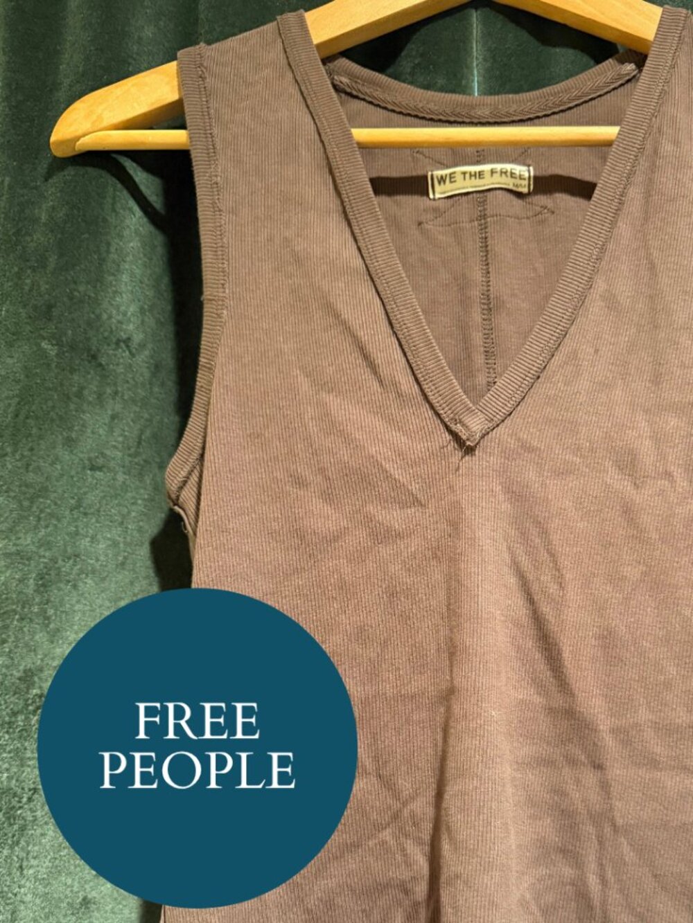 We The Free Neria V-Neck Tank Top (brown)